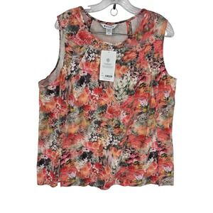 Athleta Tank Top Womens 2X Floral Refined Zephyr Sleeveless Lightweight Print